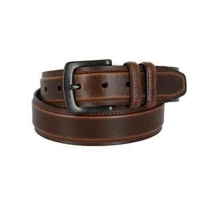 Columbia Men's Brown Double Loop Leather Buckle Belt Size 40
